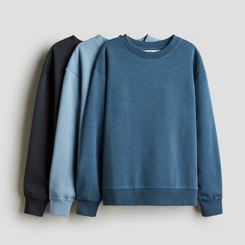 Sweatshirts for Men (Multicolor, S) (Pack of 3)