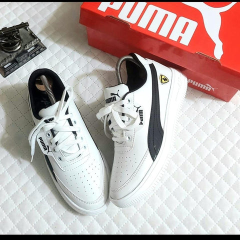 PUMA Sneakers for Men (White & Black, 6)