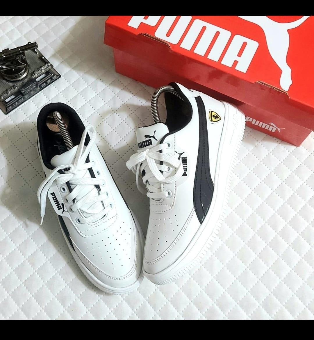PUMA Sneakers for Men (White & Black, 6)