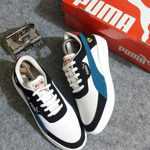 PUMA Sneakers for Men (White & Teal, 6)