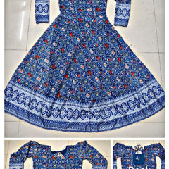 Stylish Fancy Trendy Printed Georgette Gown For Women For Party Wedding Festival Functions