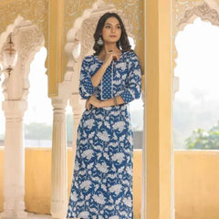 Women'S Floral Round No Dupatta Kurta Sets