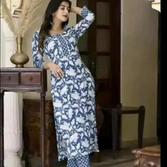 Women'S Floral Round No Dupatta Kurta Sets