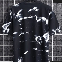 Spab Men & Women Printed Casual White & Black T-Shirt