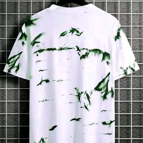 Spab Men & Women Printed Casual Green, White T-Shirt