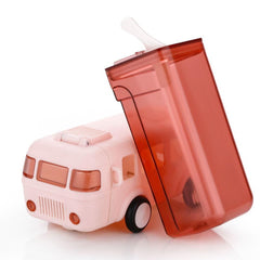 Bus Water Bottle Kids Sipper With Straw