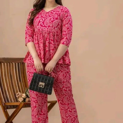 Women's Printed Co-Ord Set, Co-Ord Sets For Girls and Women