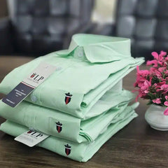 Louis Philippe Full Sleeves Shirt for Men (Mint Green, M)