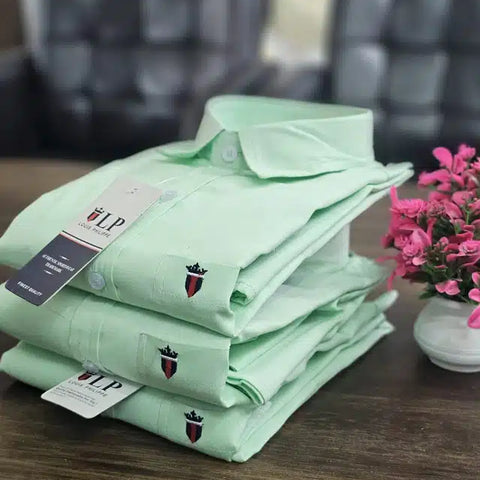 Louis Philippe Full Sleeves Shirt for Men (Mint Green, M)