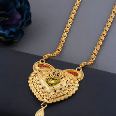Traditional Gold plated Ki Mala Design With Chen Ladi Long Mangalsutra